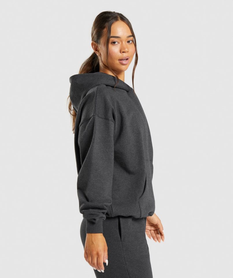 Women's Gymshark Rest Day Sweats Hoodie Black | NZ 4EWJTR